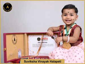 Pic of Suviksha Vinayak Halapeti with IBR Achiever Certificate.