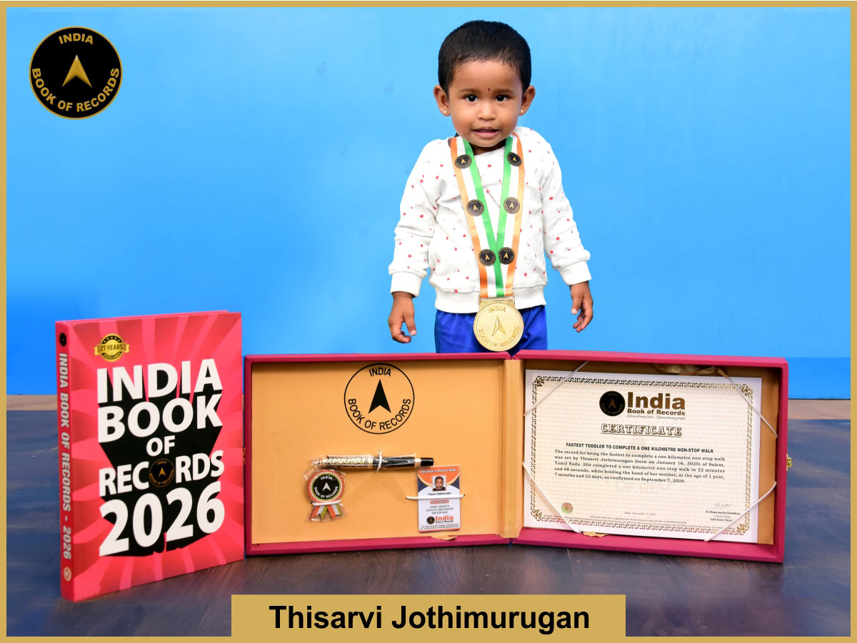 Fastest toddler to complete a one kilometre non-stop walk