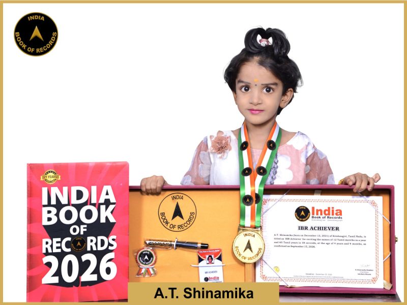 Pic of A.T. Shinamika with IBR Achiever Certificate.