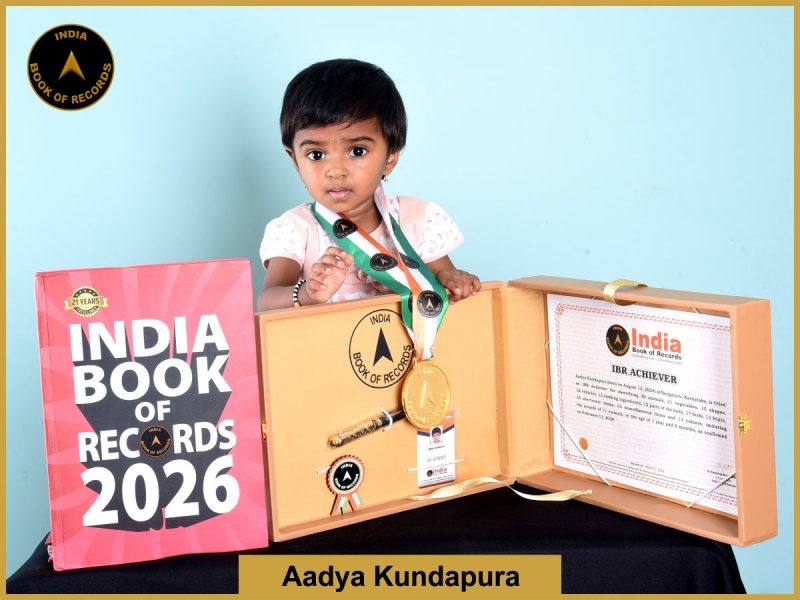 Image of Aadya Kundapura with IBR Achiever certificate.