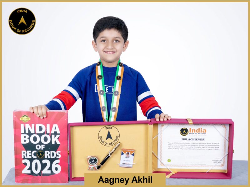 Pic of Aagney Akhil with IBR Achiever Certificate.