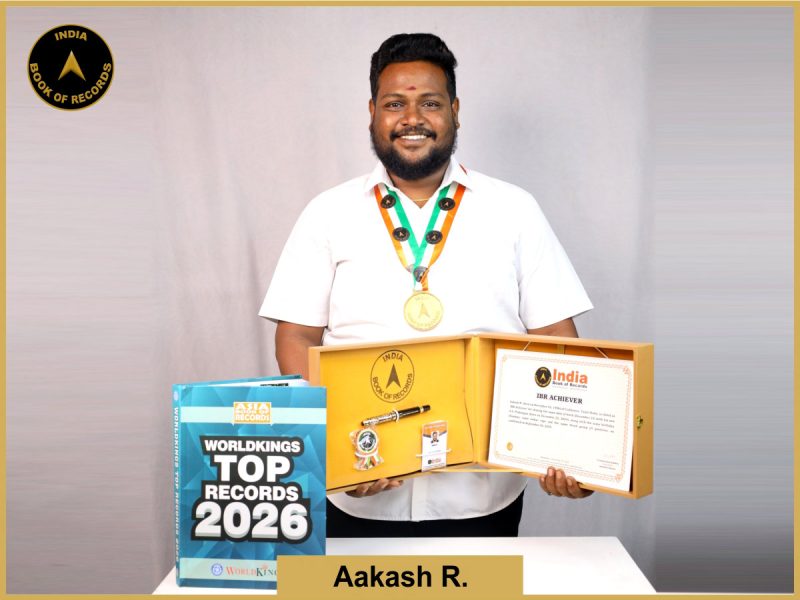 Image of Aakash R. with IBR Achiever certificate.