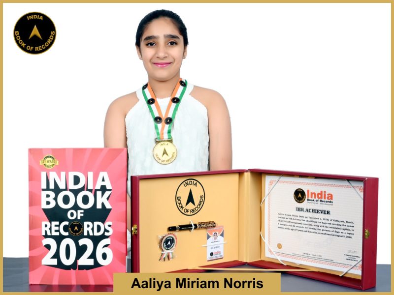 Image of Aaliya Miriam Norris with IBR Achiever Certificate.