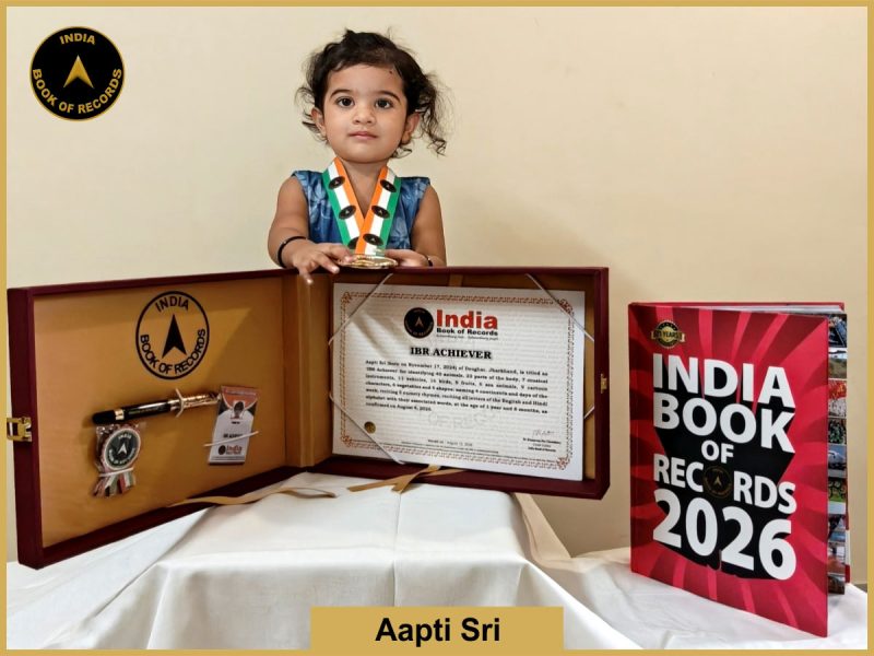 Pic of Aapti Sri with IBR Achiever Certificate.