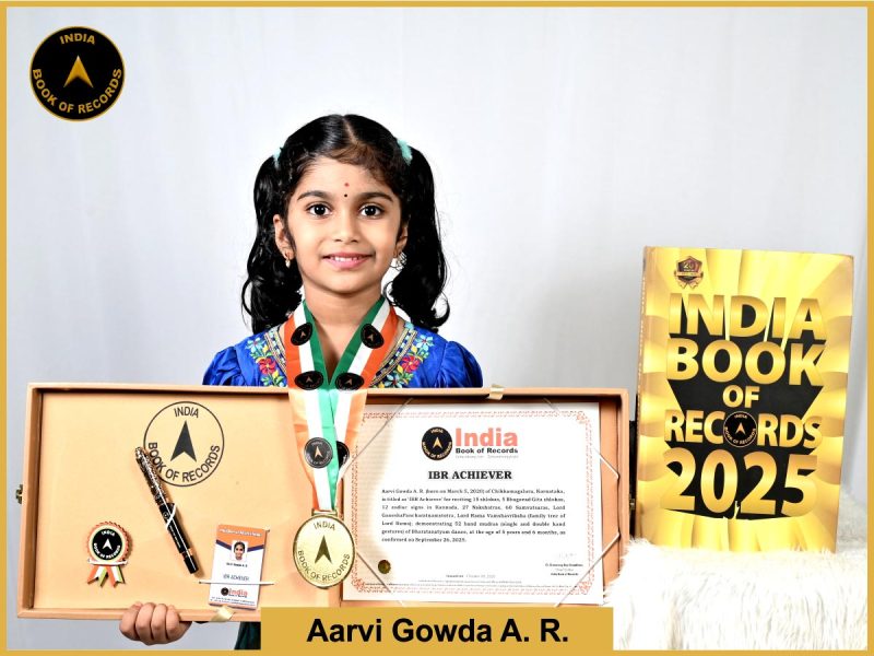 Aarvi Gowda A. R. - IBR Achiever