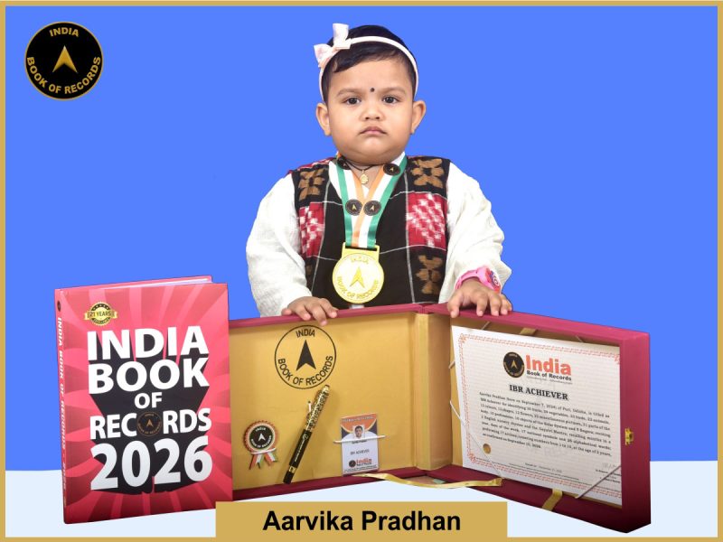 Image of Aarvika Pradhan with IBR Achiever Certificate.