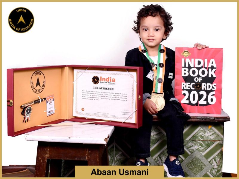 Image of Abaan Usmani with IBR Achiever Certificate.