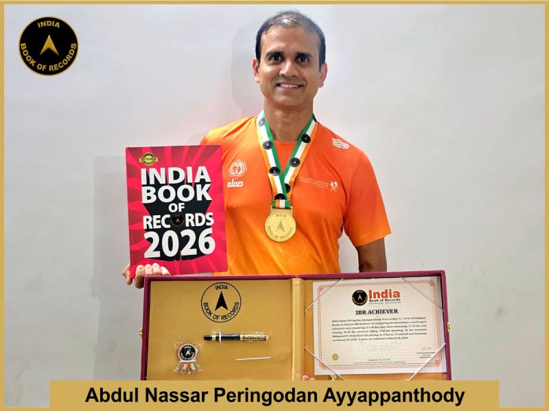 Image of Abdul Nassar Peringodan Ayyappanthody with IBR certificate.