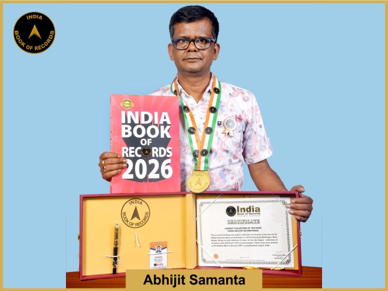 Image of Abhijit Samanta, Largest collection of ten paise coins held by an individual.