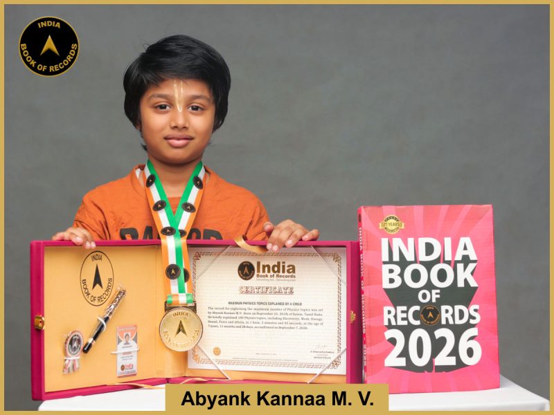 Pic of Abyank Kanna M.V, Maximum Physics topics explained by a child.