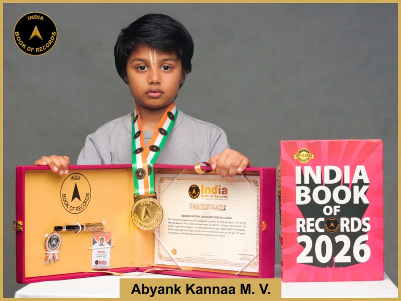 Pic of Abyank Kanna M. V, Maximum History topics explained by a child.