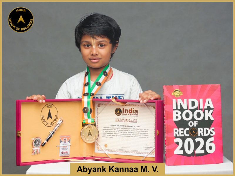 Pic of Abyank Kanna M.V, Maximum Zoology topics explained by a child.