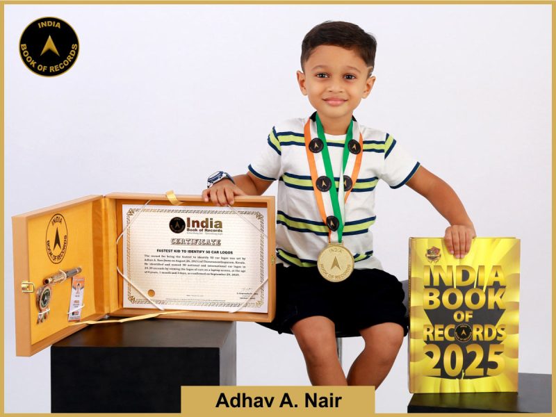 Pic of Adhav A. Nair with IBR Achiever Certificate.