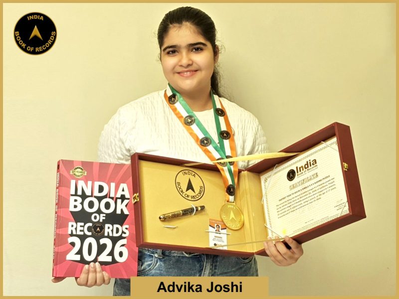 Image of Advika Joshi, Fastest teen to solve a single 9 x 9 Sudoku puzzle.