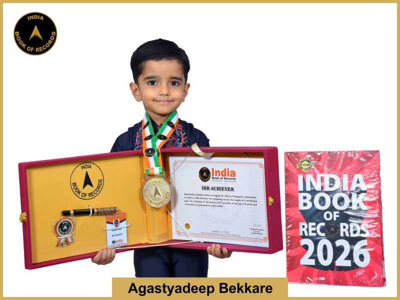 Image of Agastyadeep Bekkare with IBR Achiever Certificate.