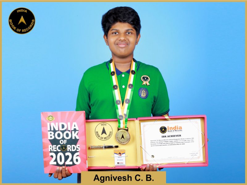 Image of Agnivesh C. B. with IBR Achiever Certificate.