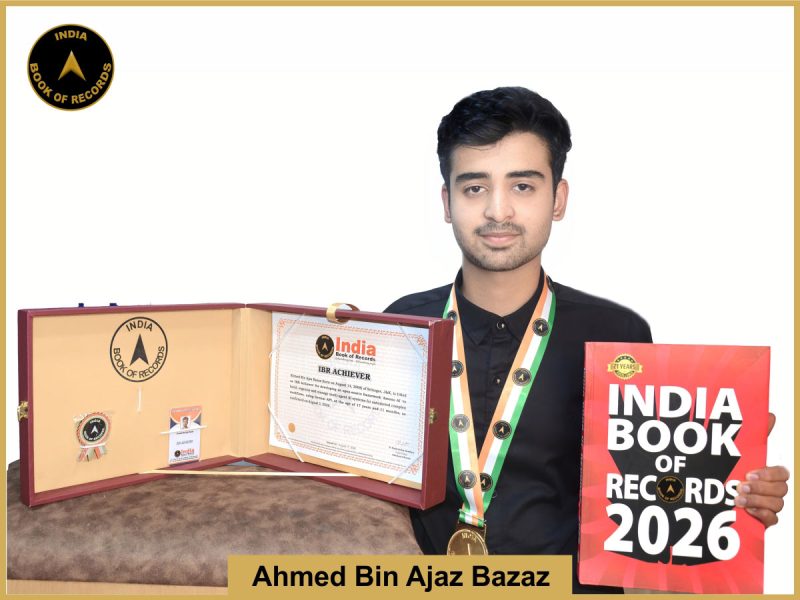 Image of Ahmed Bin Ajaz Bazaz with IBR Achiever certificate.