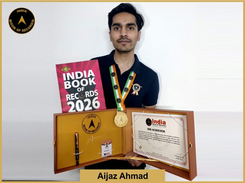 Image of Aijaz Ahmad with IBR Achiever certificate.