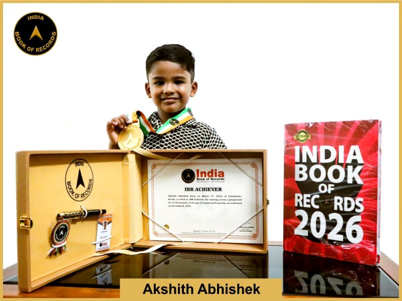 Image of Akshith Abhishek with IBR Achiever certificate.