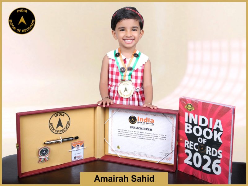 Image of Amairah Sahid with IBR Achiever Certificate.
