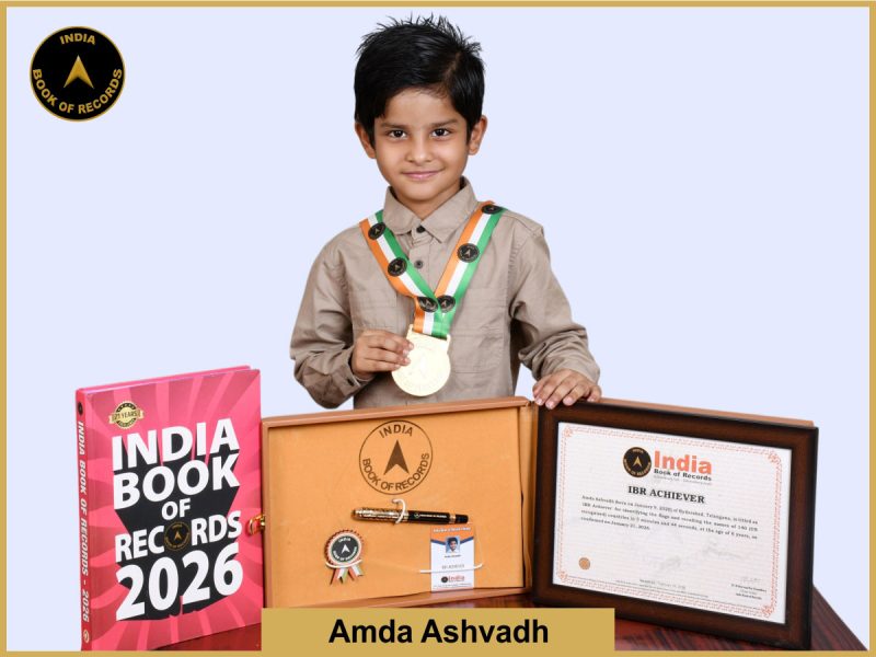 Image of Amda Ashvadh with IBR Achiever Certificate.
