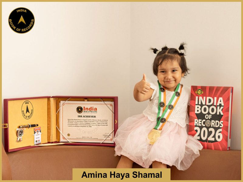 Image of Amina Haya Shamal with IBR Achiever Certificate.