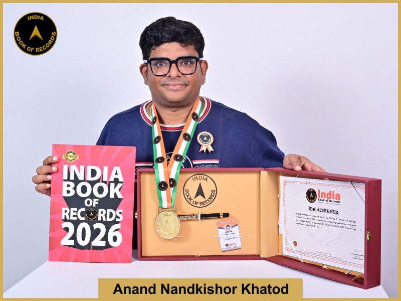 Image of Anand Nandkishor Khatod with IBR Achiever Certificate.