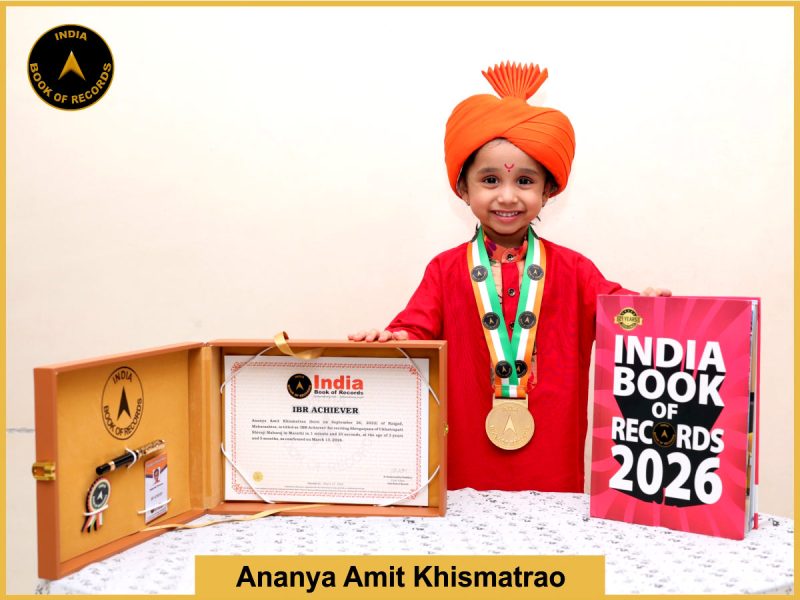 Image of Ananya Amit Khismatrao with IBR Certificate.