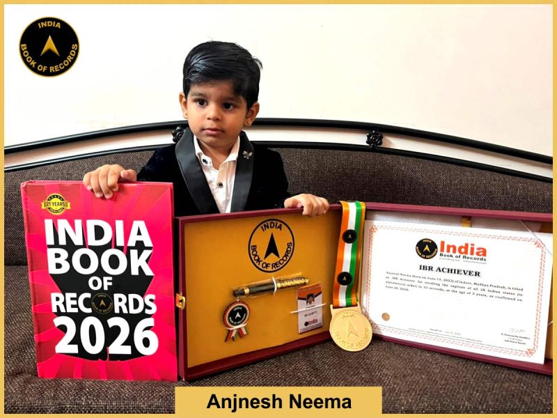 Image of Anjnesh Neema with IBR Achiever Certificate.