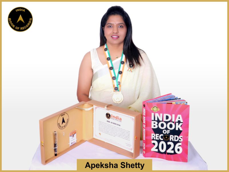 Image of Apeksha Shetty with IBR Achiever Certificate.