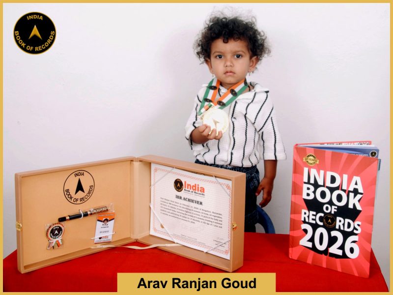 Image of Arav Ranjan Goud with IBR Achiever certificate.