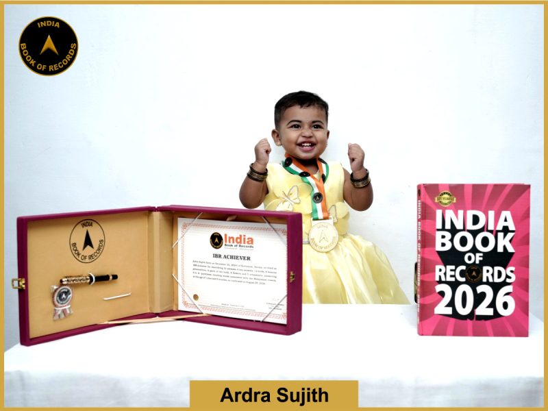 Pic of Ardra Sujith with IBR Achiever Certificate.
