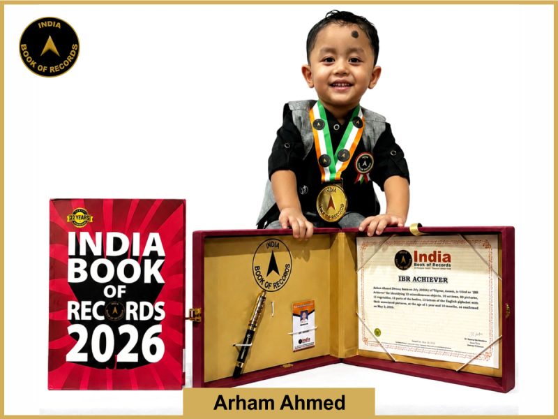 Image of Arham Ahmed With IBR Achiever Certificate.