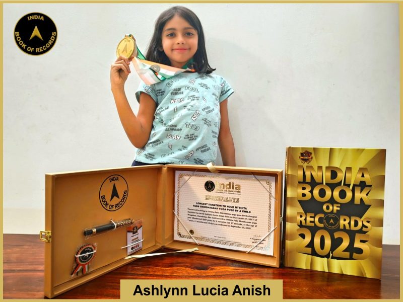 Longest duration to hold Utthita Pada Shirshasana yoga pose by a child