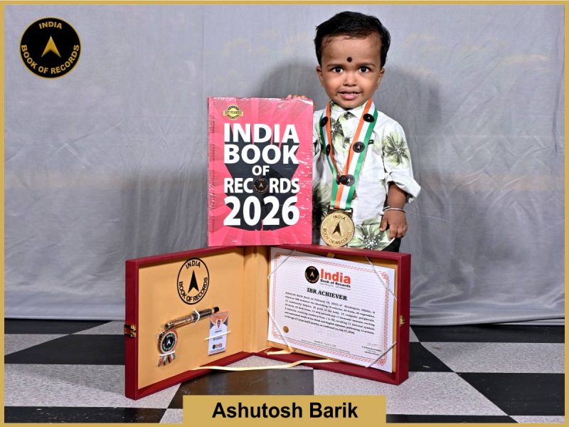 Image of Ashutosh Barik with IBR Achiever Certificate.
