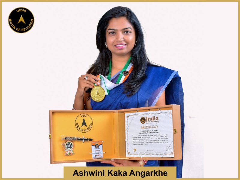 Fastest female to climb Everest Base Camp in a saree