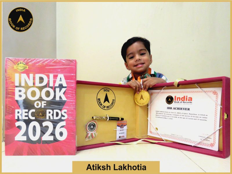 Image of Atiksh Lakhotia with IBR Achiever certificate.