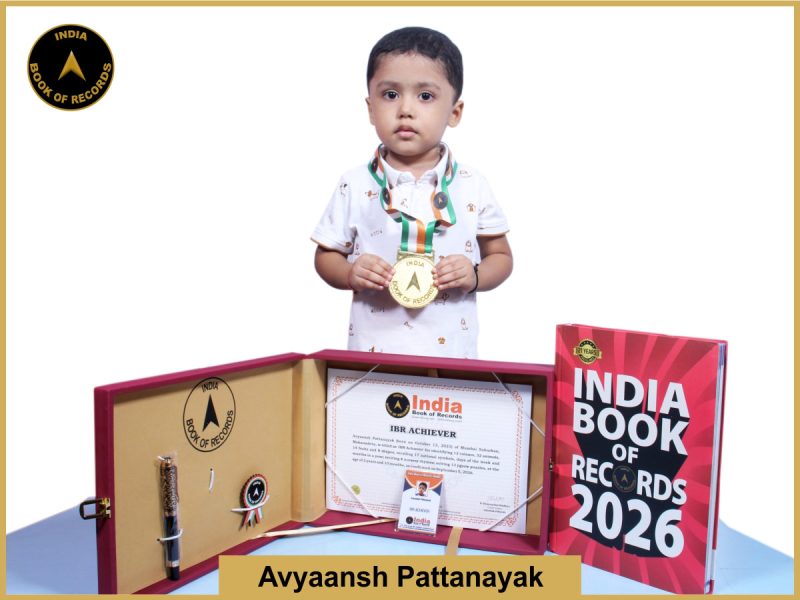 Pic of Avyaansh Pattanayak with IBR Achiever Certifcate.