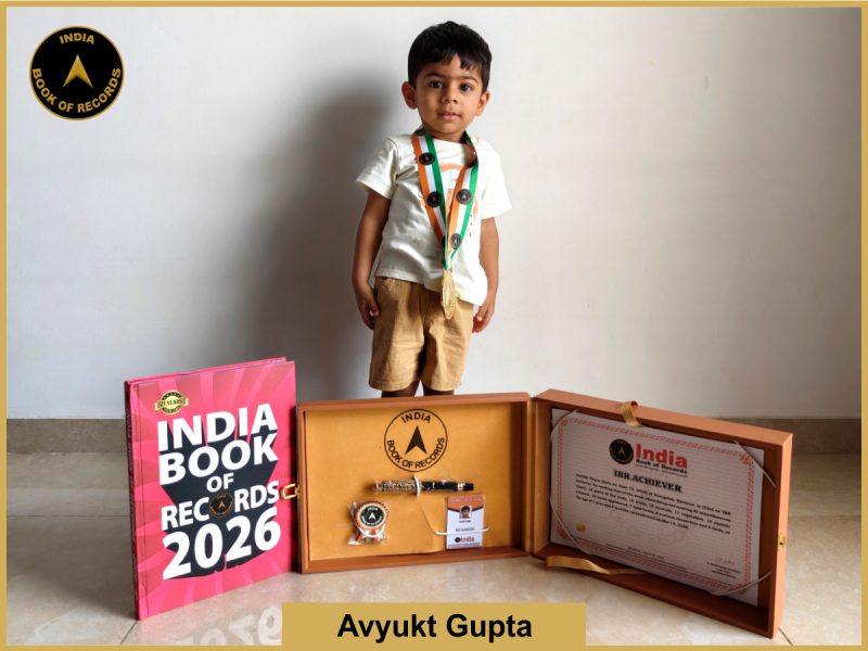 Pic of Avyukt Gupta with IBR Achiever certificate.