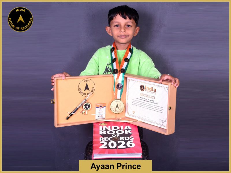 Fastest kid to recite 100 digits of Pi value blindfolded