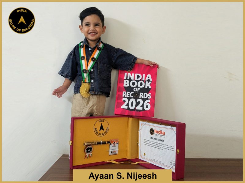 Image of Ayaan S. Nijeesh with IBR Achiever Certificate.