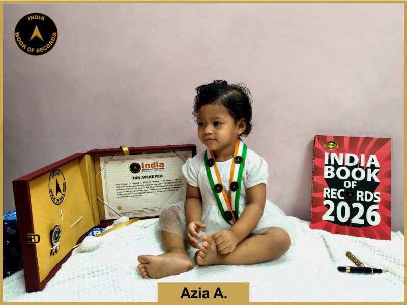 Image of Azia A. with IBR Achiever Certifcate.