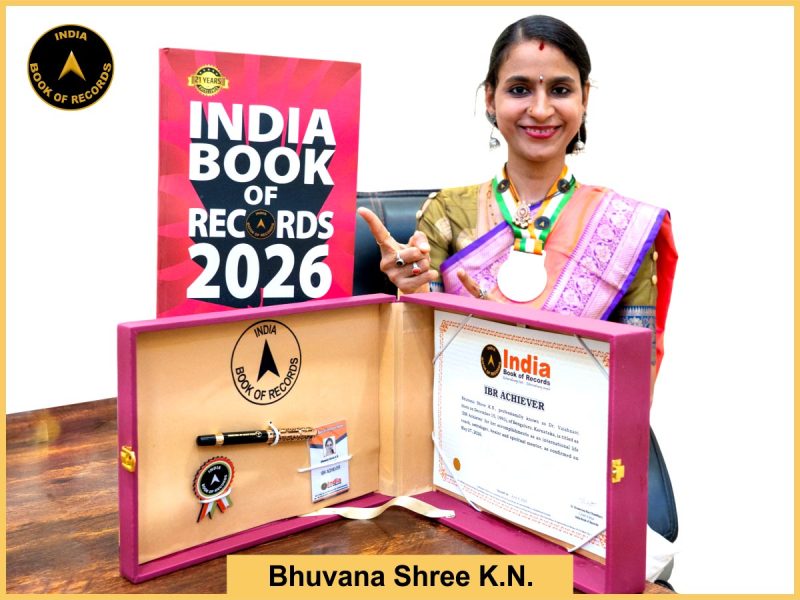 Pic of Bhuvana Shree K.N. with IBR Achiever Certificate.