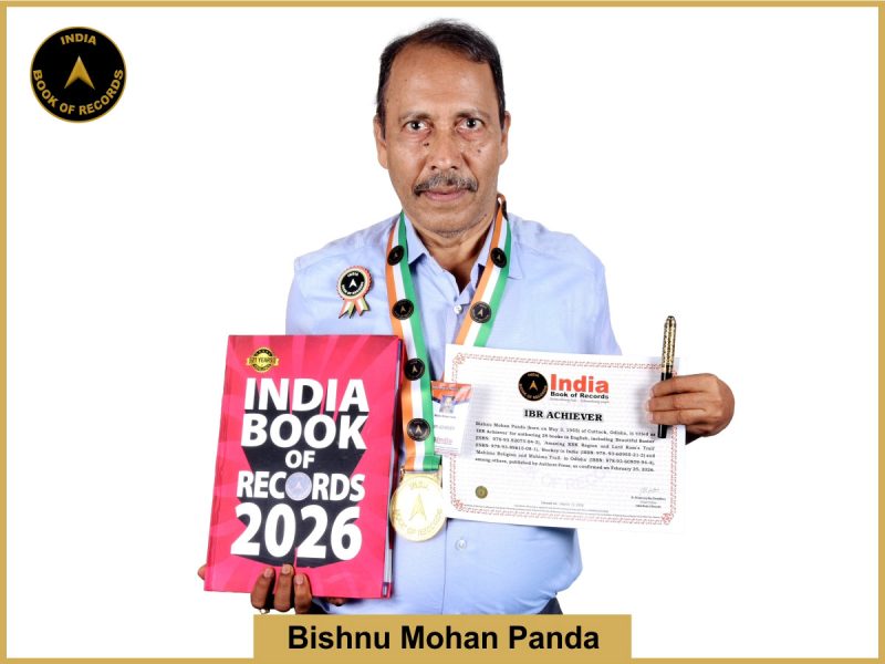 Image of Bishnu Mohan Panda with IBR Achiever certificate.