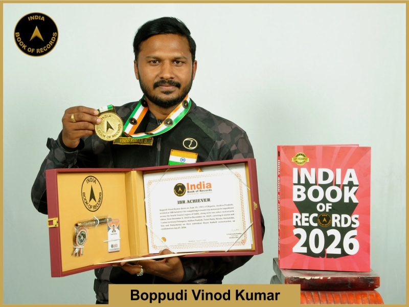 Image of Boppudi Vinod Kumar with IBR Achiever Certificate.