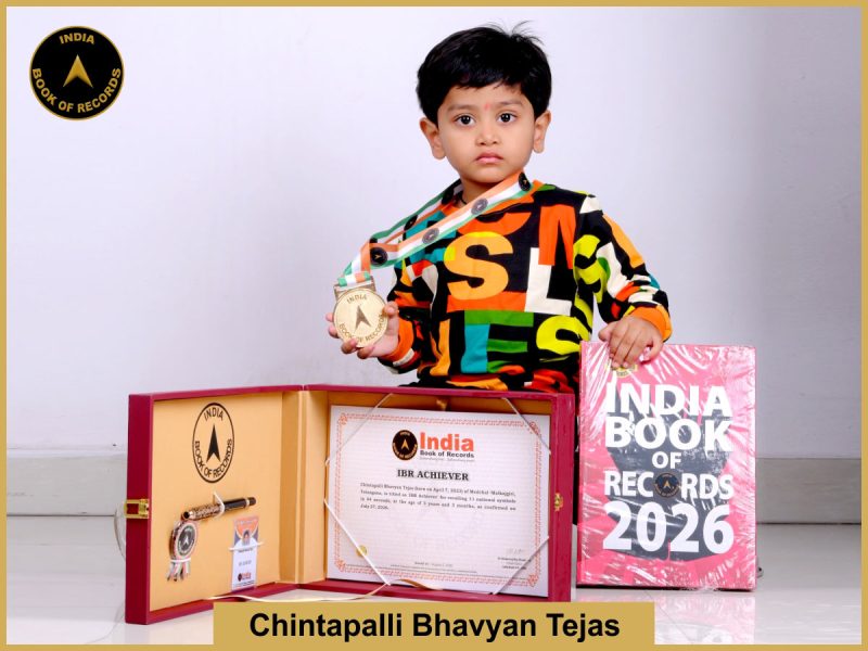 Image of Chintapalli Bhavyan Tejas with IBR Achiever Certificate.