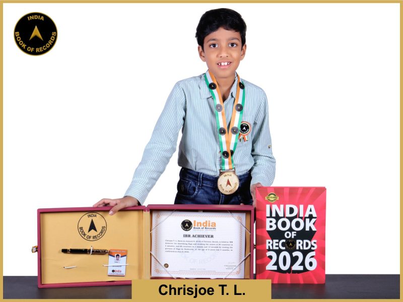 Image of Chrisjoe T. L. with IBR Achiever certificate.