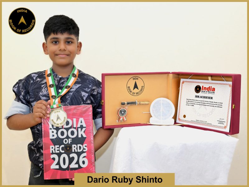 Image of Dario Ruby Shinto with IBR Achiever Certificate.