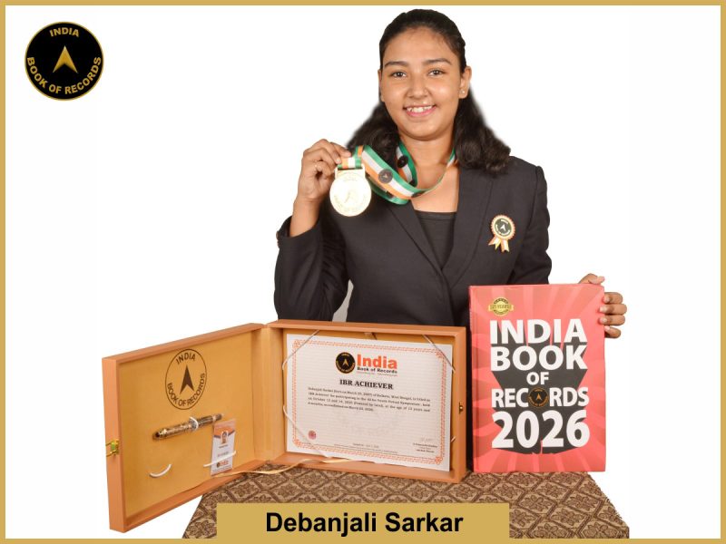 Image of Debanjali Sarkar with IBR Achiever certificate.