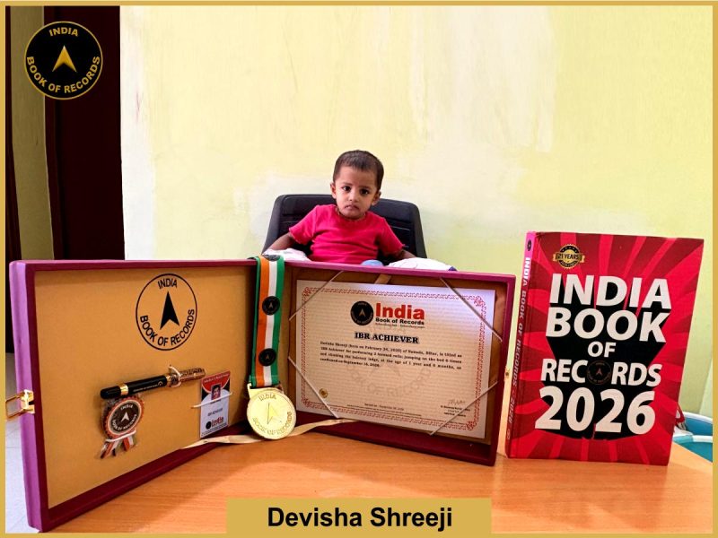 Image of Devisha Shreeji with IBR Achiever Certificate.